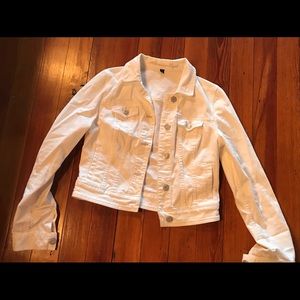 American Eagle white denim jacket